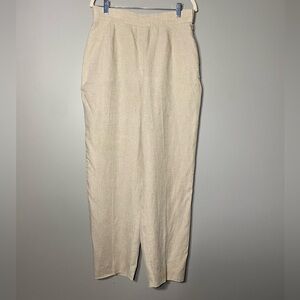 Liz Claiborne 12 Khaki Linen Pants
Side zip
Fully lined 
Cotton